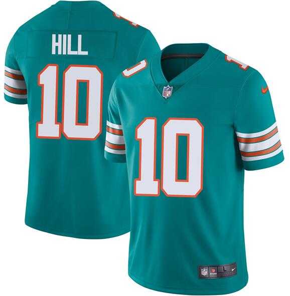 Nike Dolphins Men & Women & Youth 10 Tyreek Hill Aqua Throwback Vapor Limited Jersey,We sell and wholesale Nike Dolphins Men & Women & Youth 10 Tyreek Hill Aqua Throwback Vapor Limited Jersey on line form chian!